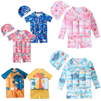 Children's Buoyancy Swimsuit Cartoon Print Swimwear Kid | SAMAG