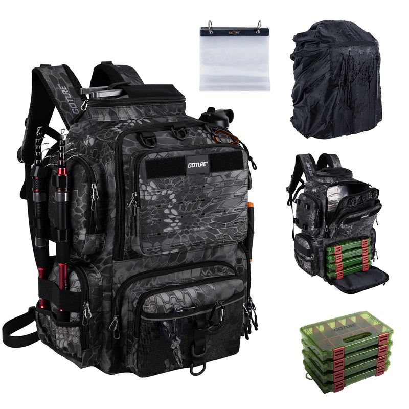 Goture 45L Large Fishing Backpack 900D Water - Resistant - View 13 | SAMAG