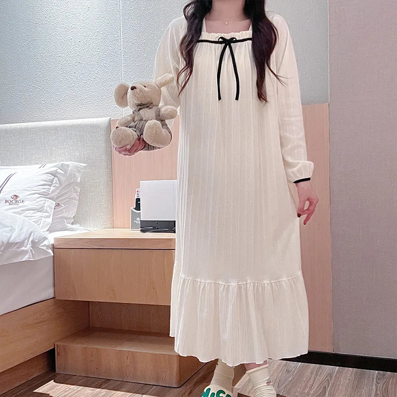 Women's Pajamas Nightgowns New Spring And Autumn Summer | SAMAG