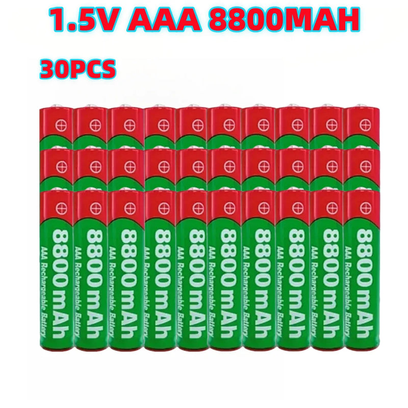 NEW 8800mAh Rechargeable Battery AAA  Alkalinity Battery 1.5 V AAA Battery for Clocks Mice Computers Toys So on