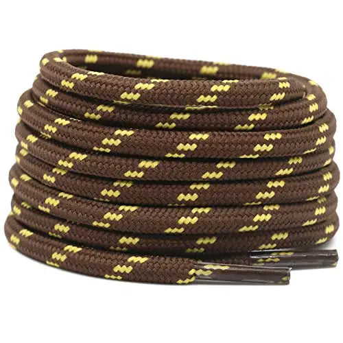 2 Pairs Work Boots Shoe Laces Diameter 4.5mm Heavy Duty Hiking Shoelaces for Men Women Round German Training Shoelace