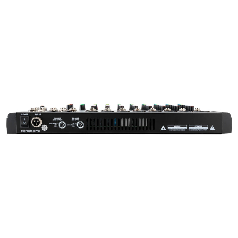 8-Channel Bluetooth Audio Mixer Console, Professional USB DJ Mixing Board with Stereo 2-Track for Live Sound Studio