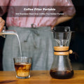 Foldable Portable Coffee Filter Coffee Maker Stainless Steel Drip Coffee Tea Holder Reusable Paperless Pour Over Coffee Dripper