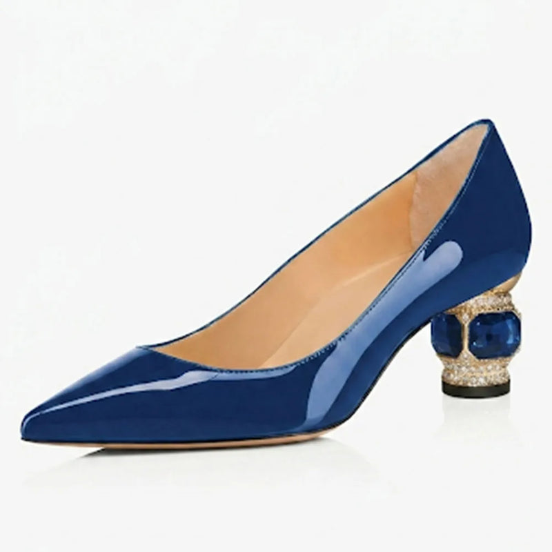 women's pointed toe pumps fashion chunky heels fall spring pumps woman party office dress shoes woman