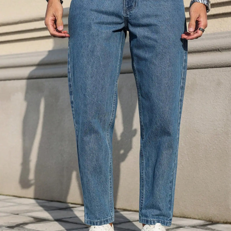 Men's Jeans Are Made of Classic Blue Denim Fabric | SAMAG