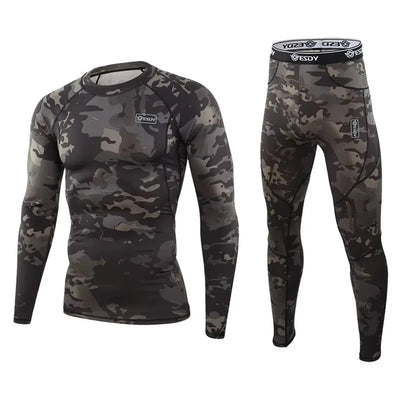 Winter New Thermal Underwear Men Sets Compression Fleece | SAMAG