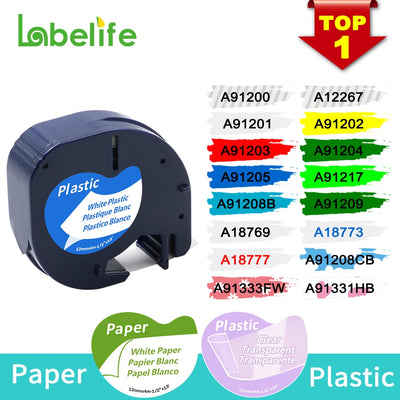 Labelife 91201 12267 91200 Compatible for DYMO LetraTag | SAMAG