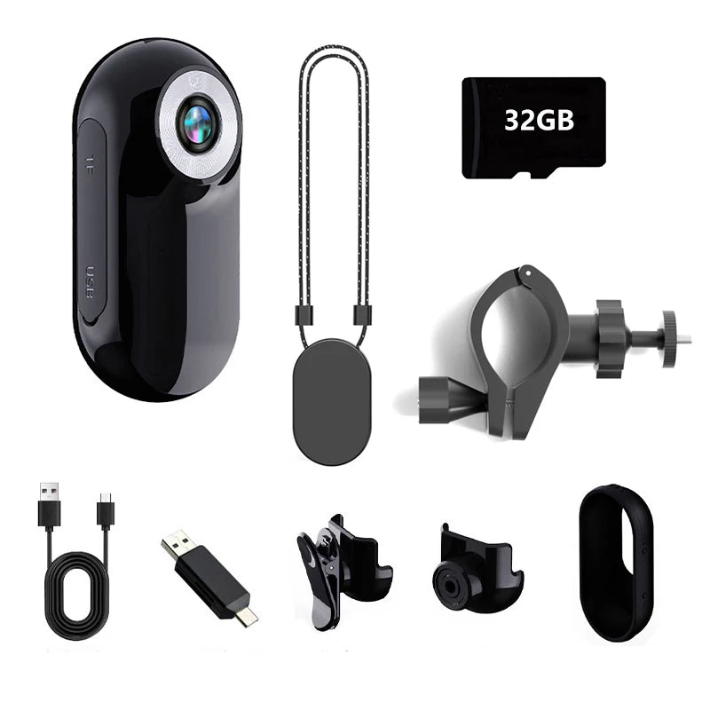 New Thumb Camera Sports DV 1080P Mini Action Camera 360 Rotating Cycling Camera, Anti-Shake Driving Recorder