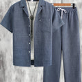 Men's Minimalist Pocket Embroidery Set, Textured Short | SAMAG