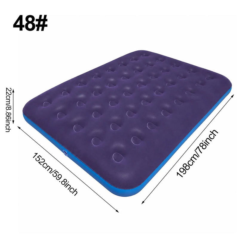 Inflatable Air Mattress Bed with Built - in Pump, Flocked - View 7 | SAMAG