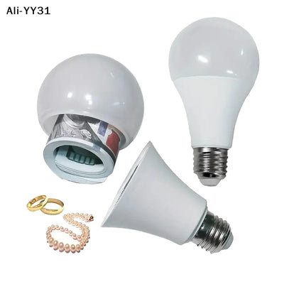 【R3A】Creative Light Bulb Storage Box Private Money Jewels Secret Hidden Compartment Safe Container Medicine | SAMAG