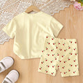 2-Piece Summer Fashion Casual Set for Girls with Yellow | SAMAG