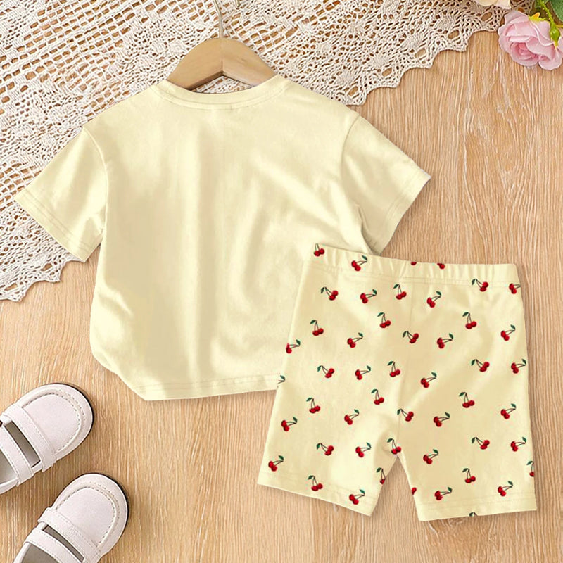 2-Piece Summer Fashion Casual Set for Girls with Yellow | SAMAG