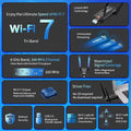 Kebidumei BE6500 WiFi7 USB3.0 Adapter Tri - Band 2.4G/5G/6GHz Wireless Network Card Wifi Receiver Dongle - Visuel 2 | SAMAG