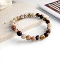 Natural Stone Beads Bracelet For Women Men Agate Crystal Quartzs Aquamarines Jades Jewelry Agates Elastic Bangle Bracelets 6 8mm