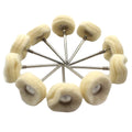 10PCS Jewelry Polishing Wheel Cloth Cotton Wool Brass Steel Wire Abrasive Brush For Rotary Tools 2.35 Shank