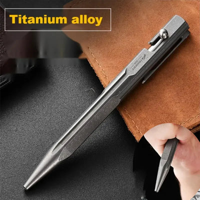 TC4 Titanium Alloy Bolt Type Tactical Pen | SAMAG