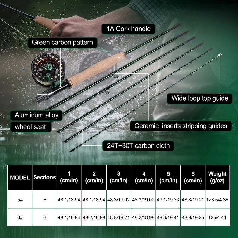 Goture Fly Fishing Kit - 5/6 Weight Rod Reel Combo | SAMAG