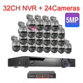 Techage 36CH 5MP 8MP POE PTZ Camera System Smart Ai Human Detected Two-way Audio Color Night 4K H.26S Security Surveillance Kit