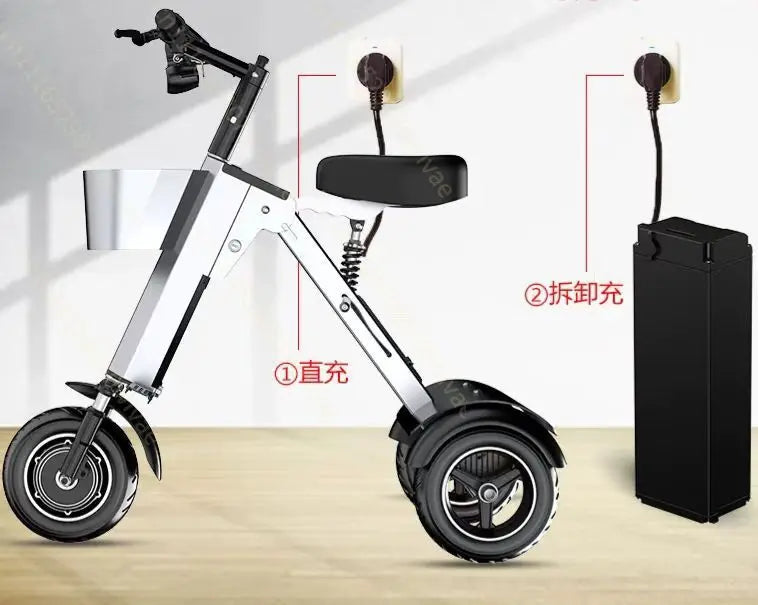 Cross-border folding electric vehicle aluminum alloy tricycle for home small mobility scooter vehicle outdoor electric tricycle
