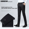 Premium Anti-wrinkle Non-ironing New Brand Casual Fashion Stretch Men Dress Pants Comfortable Business Office Long Suit Trousers