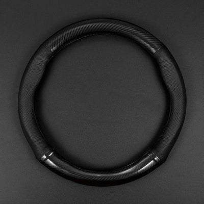 Universal Car Steering Wheel Cover Carbon Fiber Leather | SAMAG
