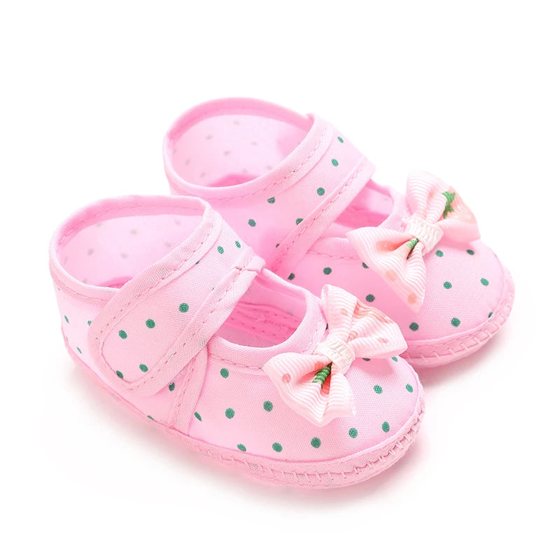 Pink Newborn Baby Baptismal Shoes Are Soft - View 12 | SAMAG