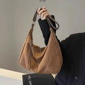 New Women's Handbags Trendy Retro Large Capacity PU Leather Shoulder Crossbody Bag Autumn and Winter Versatile Commuting Handbag