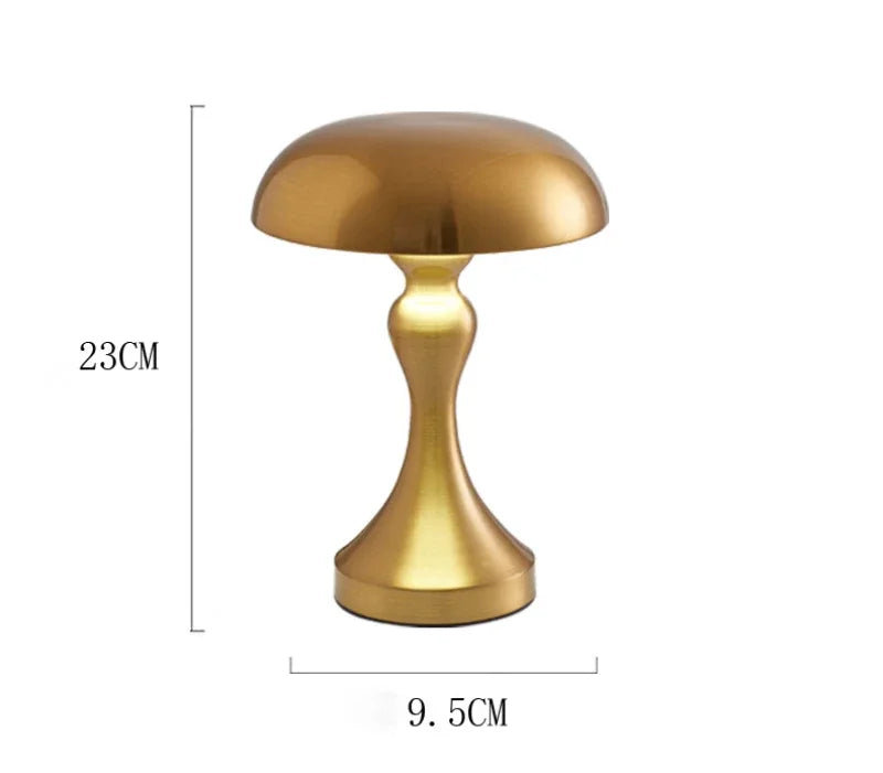 LED Table Lamps Touch Dimming USB Rechargeable for Bar Hotel Restaurant Bedside Decor Bedroom Nightlights Mushroom Lampara Gift