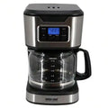 12-Cup Programmable Coffee Maker In Black With Stainless Steel Accents