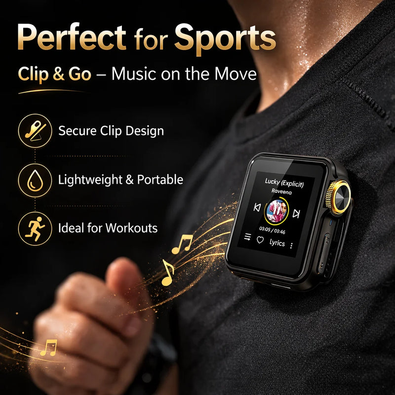 HiFi Mini MP3 Player with Clip Two-way Bluetooth AptX LDAC DSD256 Lightweight 45g ALPS 64GB SD Portable FLAC Player for Sports