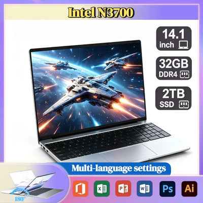 Intel N3700 Ultra Slim 14.1 Inch Laptop 4C4T 1.6GHz Base | SAMAG