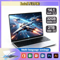 Intel N3700 Ultra Slim 14.1 Inch Laptop 4C4T 1.6GHz Base 2.4GHz Boost 16GB DDR3L 2TB SSD 1920x1080 Gaming Office 4K Pro Max