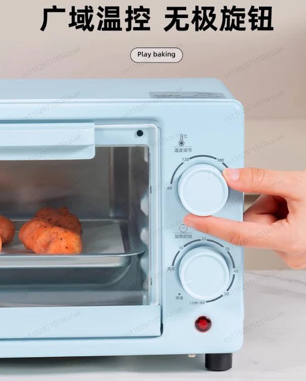 10L Mini Oven Microwave Combo, 220V Household All-in-One for Baking Grilling Defrosting, Compact Space Saver
