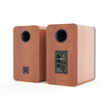 BESTISAN SR07 Bookshelf Speaker Brown Wood Grain BT/Fiber/Coaxial/ARC/RCA/USB Card-insertion Speakers for Smartphone PC TV