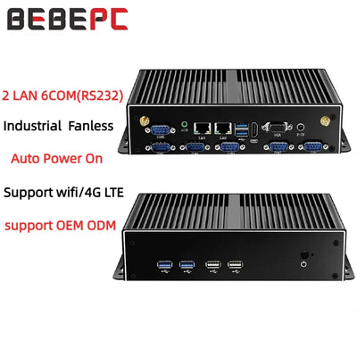 Mini Industrial PC Fanless Dual LAN 6*COM 4G LTE Core i5 | SAMAG
