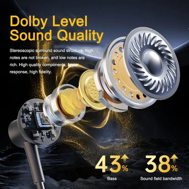 EARDECO Sport Bluetooth Headphone 80 Hours Playback Wireless Headphones Bass Stereo Neckband Phone Headphone Headset with Mic