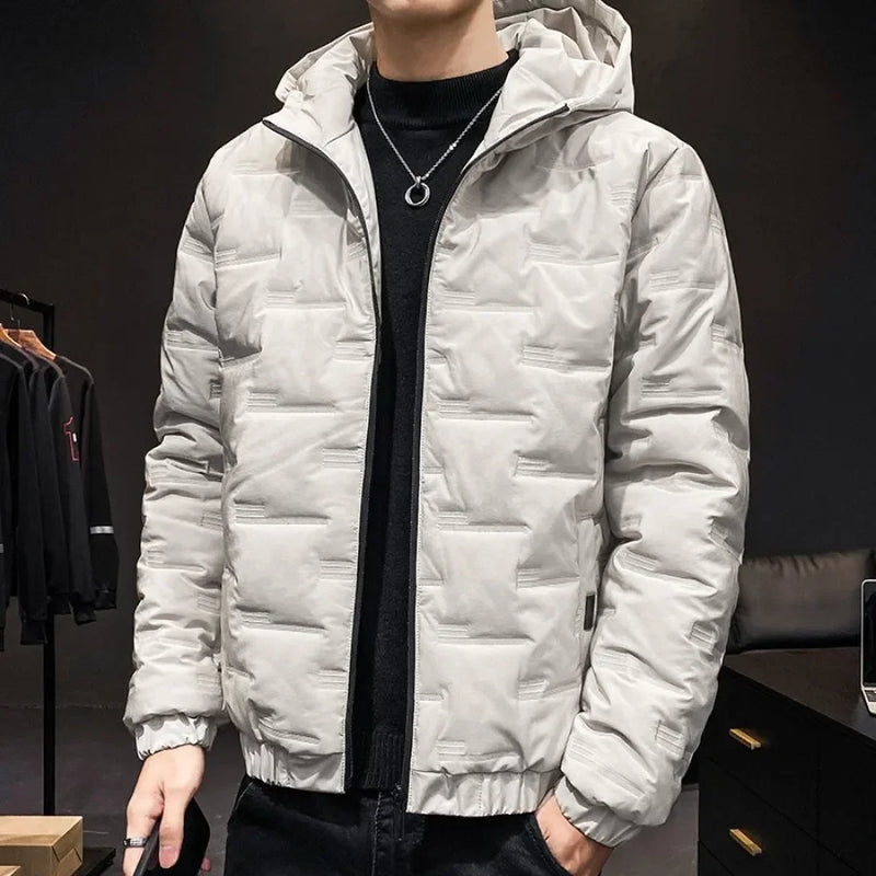 2026 Men's Thicked Down Cotton Jacket New Autumn Winter Warm Hooded Parkas Men Casual Zip Cotton-padded Coat Windproof Outerwear