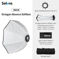 Selens 70/90/110cm Reverse Octagon Umbrella Softbox Bowens Mount Portable Light Softbox for Flash LED Light Photo Studio Kits
