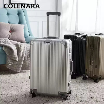 COLENARA Suitcase Full Aluminum Magnesium Alloy Boarding | SAMAG