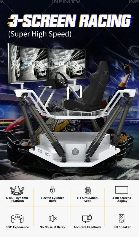 Wholesale Car 6 Dof 3 Screen Racing Car New Game Simulator Dynamic Driving Car Race Simulator Cockpit Gaming Machine