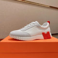 Men's Casual Leather Running Shoes Breathable Low-Top Sneakers Black Comfortable Anti-Odor Rubber Sole All-Season Wear