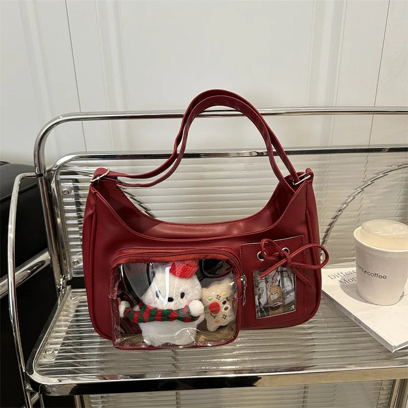 Korean Crossbody Bag Unique Japanese Designer Handbag Preppy Purse High-Quality Ita Bag For K-Pop Enthusiasts Everyday Use