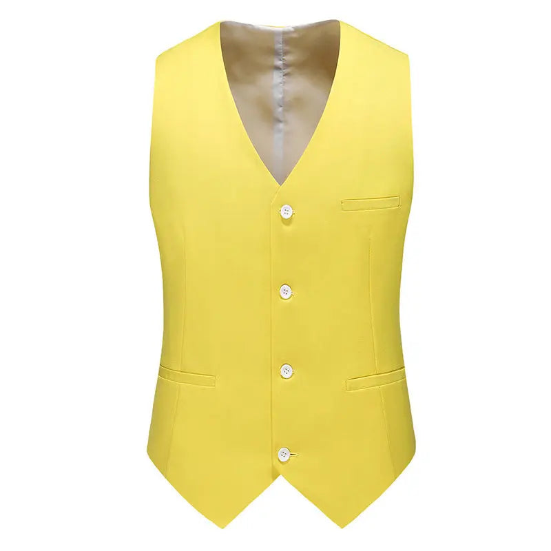 Vest Mens Fashion Casual High Quality Solid Color Slim Large Size Business Office Waistcoat Men Groom Wedding Dress Suit Vests