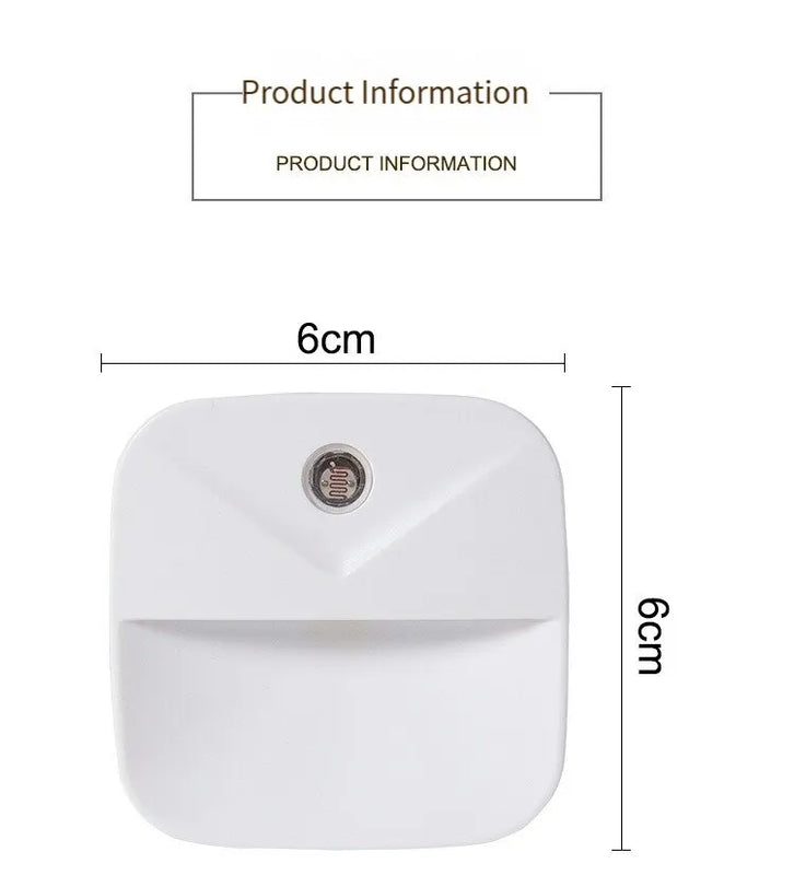 LED Night Light, EU Plug-in Smart Wireless Light Control Sensor Light, 220V Wall Light For Home Corridors, Bathrooms, Hallways