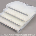 3Pcs Frosted Transparent A4 Loose Leaf Binder 3 Hole Punchless Snap Button File Folder Office School Document Storage Organizer