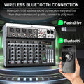 FUHAM KP4 Professional Audio Mixer 4 6 Channel Sound Console with 99 DSP Effects XLR Mic Input 48V Phantom Power for DJ Studio R