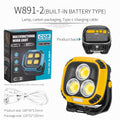 Powerful LED Flashlight Power Bank USB Rechargeable Torch Light Strong Magnetic Adsorptio High Power Flashlight Lantern