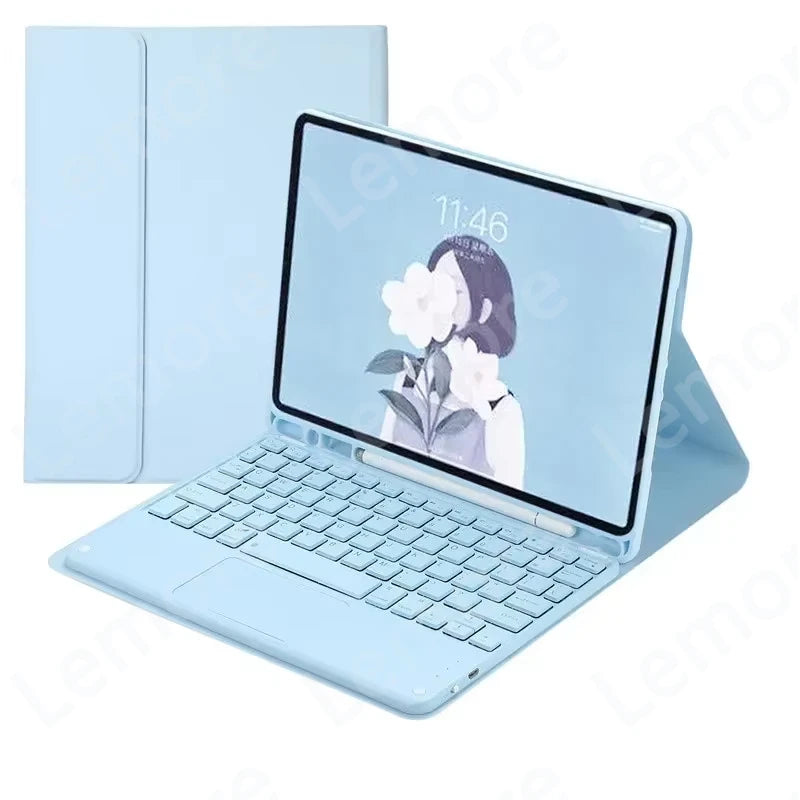 Tablets Case with Keyboard for iPad 11th Case A16 11 inch 2025 Touchpad Keyboard for iPad 11th Generation Stand Cover Funda
