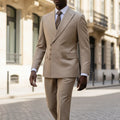 ST Cassy Elegant Men's Suits for Wedding Slim Fit Double Breasted Multiple Buttons Casual Business Two-Piece Dress Party Outfit